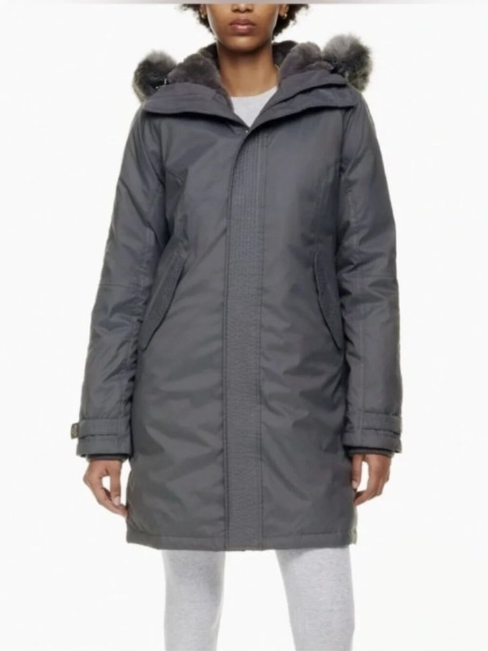 Aritzia TNA Womens's Summit Parka Long Grey size S